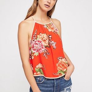 Free People Break Free Floral Swing Tank Top